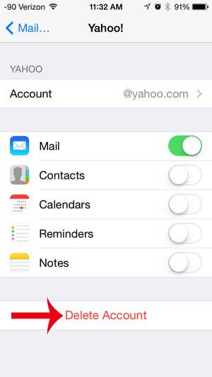yahoo mail not working on iphone 