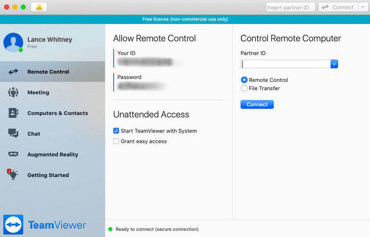 enable allow remote control feature