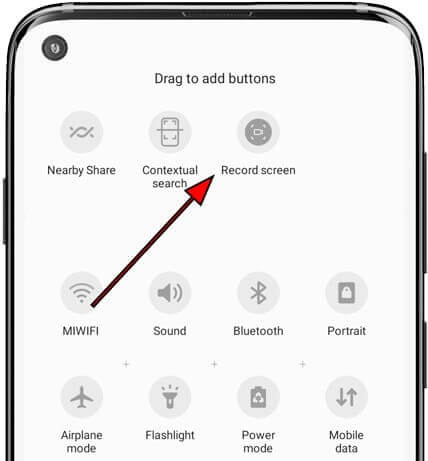 drag and adjust screen recorder icon