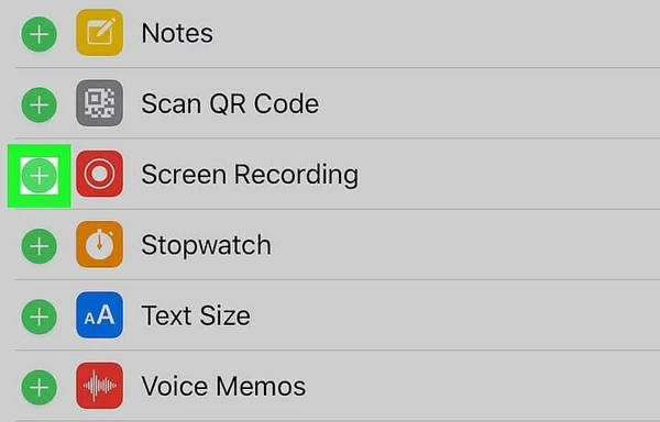 add screen recording to control center