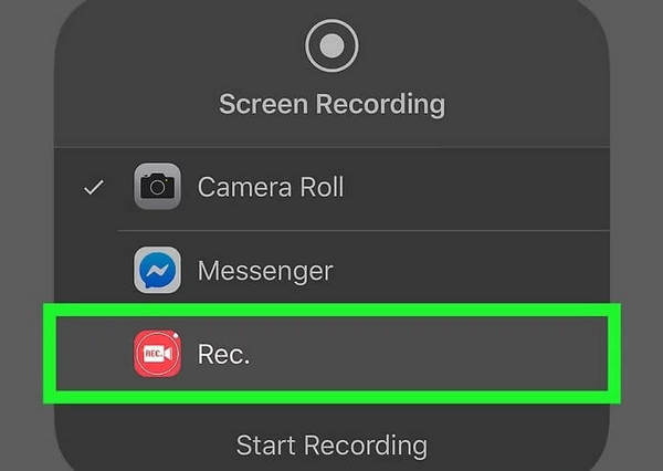 open screen recording settings