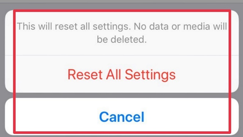 resetting the iphone settings