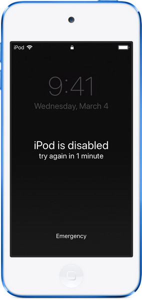 ipod is disabled connect to itune