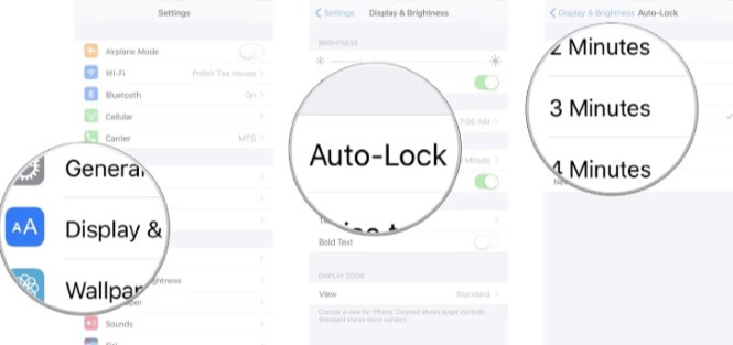 checking auto lock settings