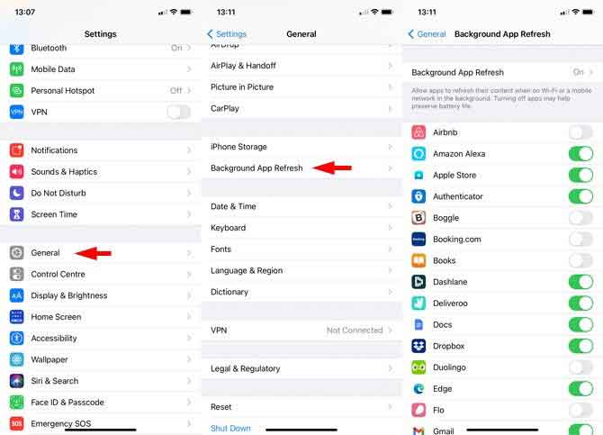 Disable some automatic background processes