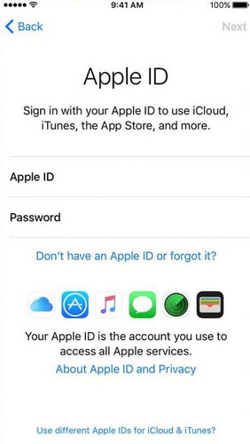 login into your apple id