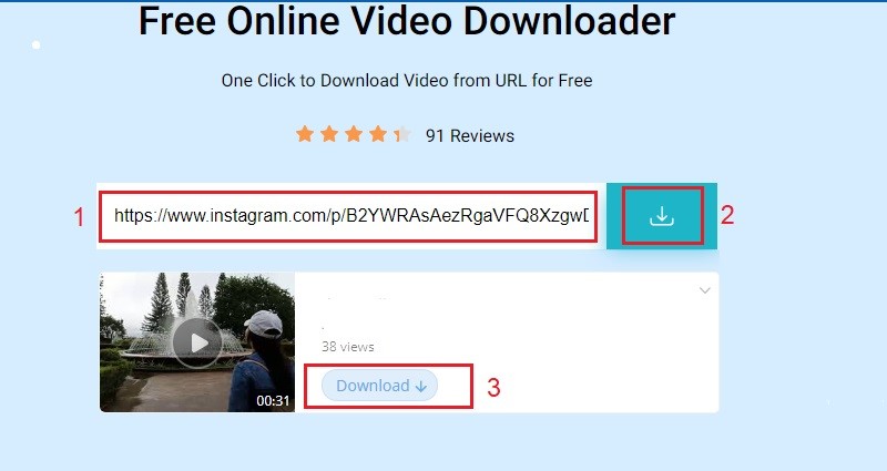 paste url on downloader