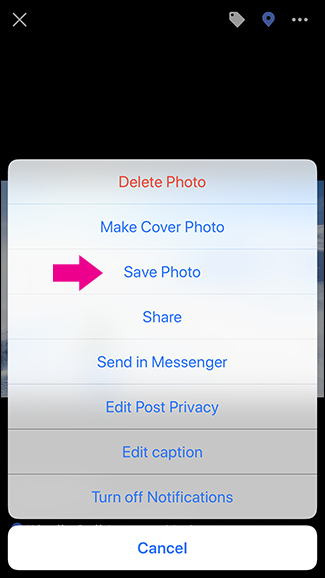 select “Save Photo”