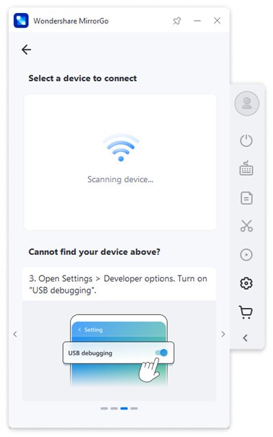 disabling usb debugging for wireless file transfer via mirrorgo