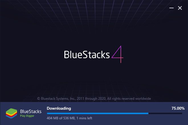 downloading BlueStacks
