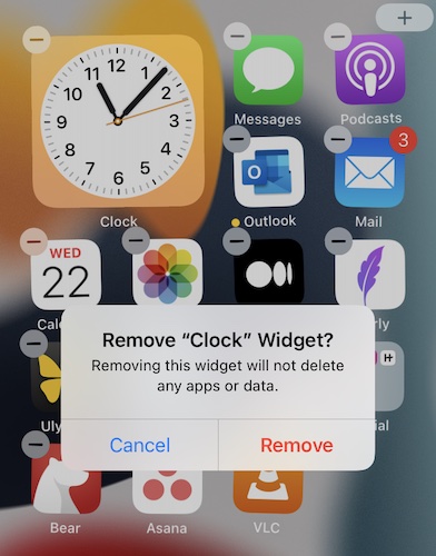 remove unwanted widgets