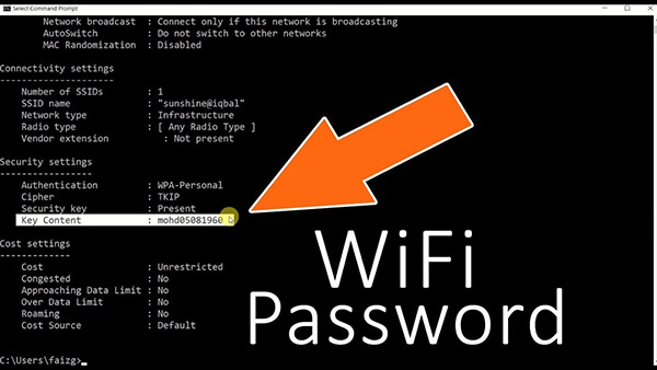 wifi password key
