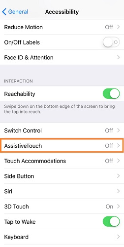 iphone settings assitivetouch