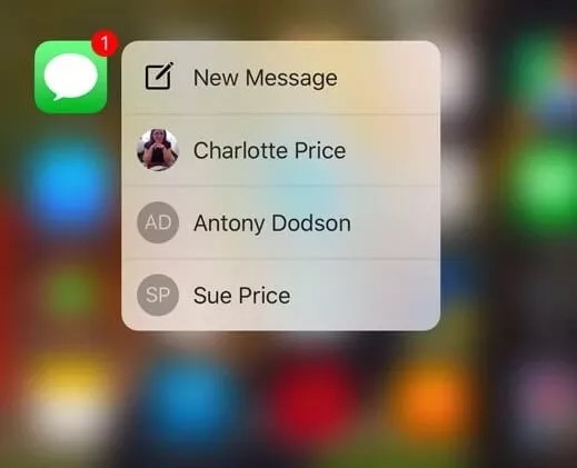 use 3d touch feature