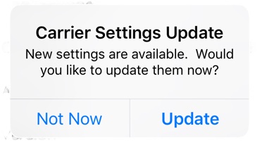 update carrier settings 2