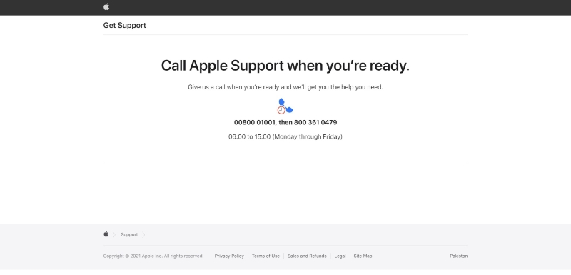call the apple support