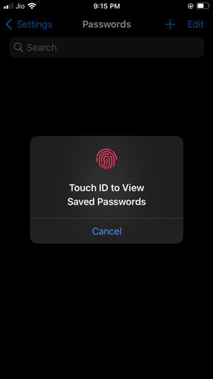 verify touch id