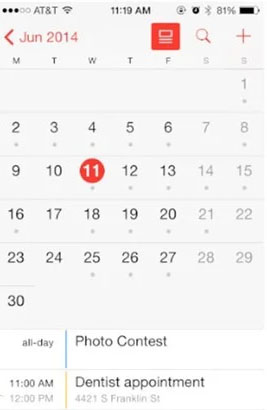 select event on calendarr