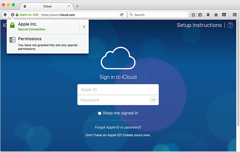 sign in icloud