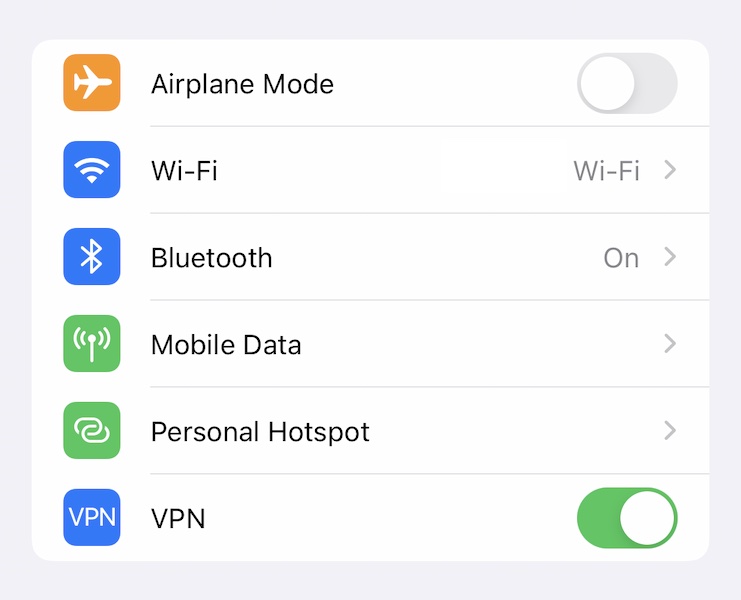 toggle vpn off in ios