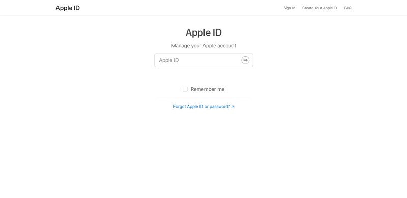 login to apple id