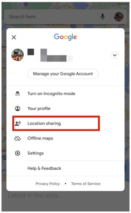 location sharing feature