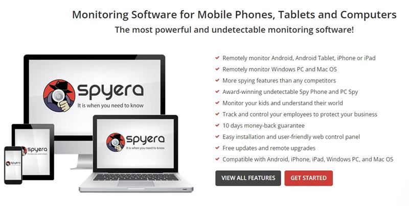 track a cell phone using Spyera