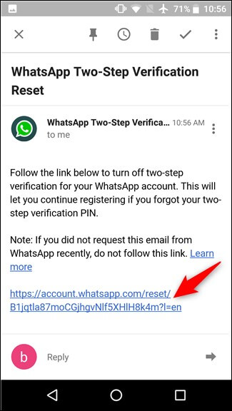 open whatsapp provided url