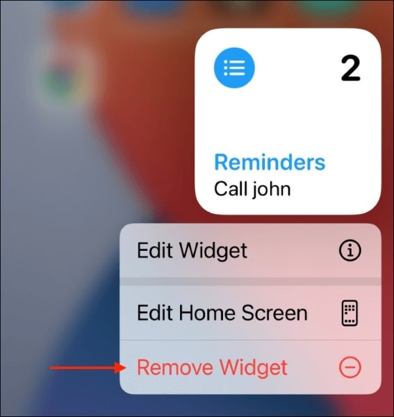 remove ipad widgets