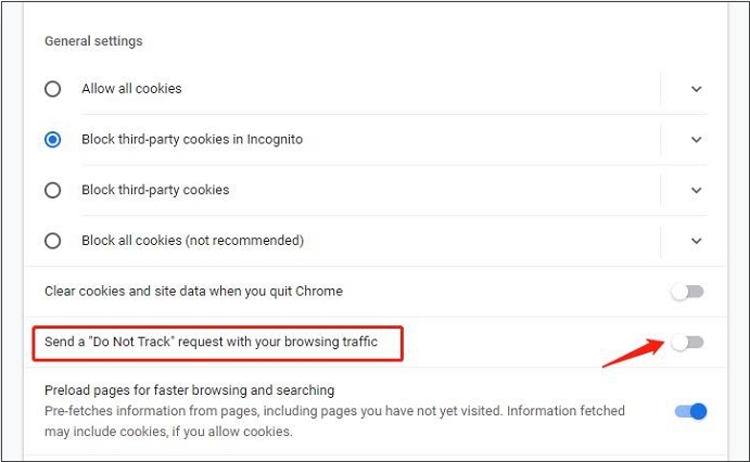 prevent -cross-site-tracking on chrome computer