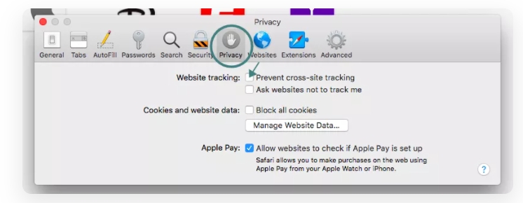 stop cross-site tracking on mac