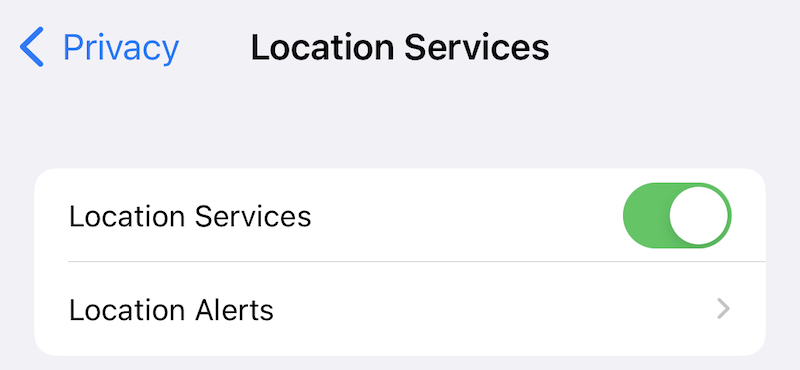 disable ios location services