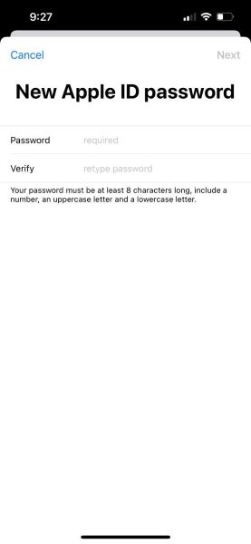 add new apple id password