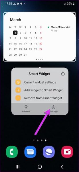 customize smart widgets in samsung s22