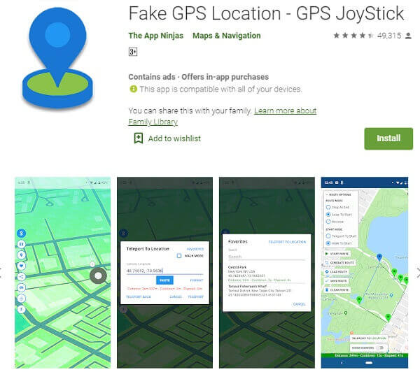 use fake location with gps joystick