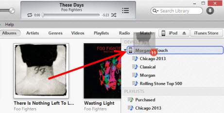 transfer music from iPhone to iPod - using iTunes