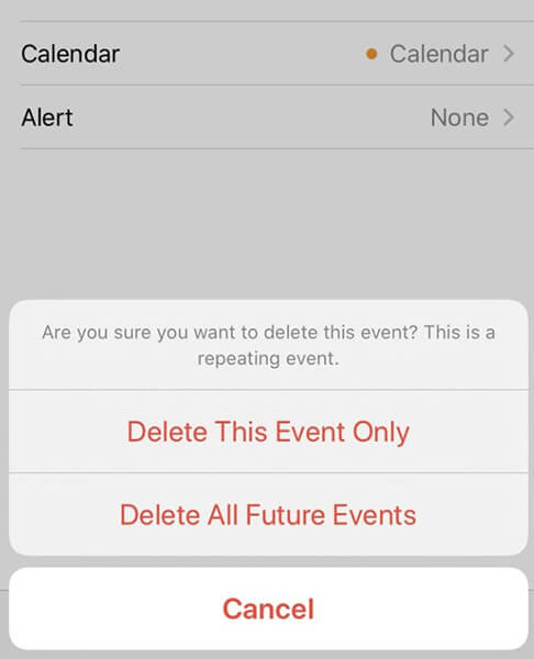delete all future events