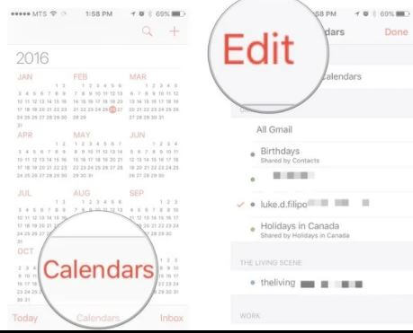 use the calendar app