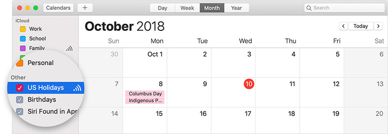 remove a subscribed calendar from mac