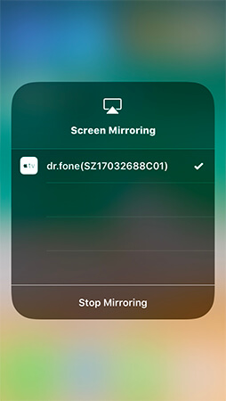 mirror iphone screen - target detected