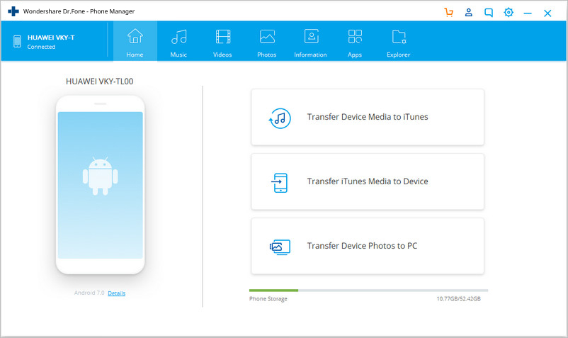 choose transfer device photos to pc