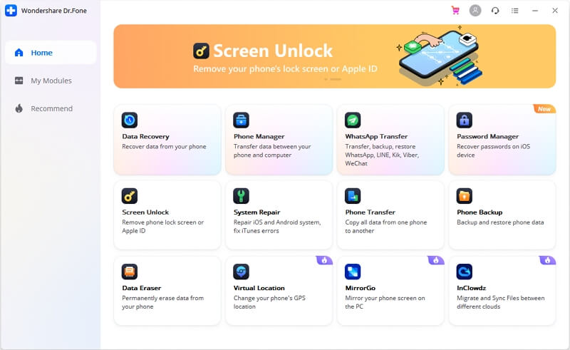 unlock ipad passcode with drfone for ios