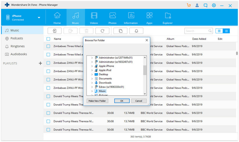 Backup iPhone to External Hard Drive with a tool