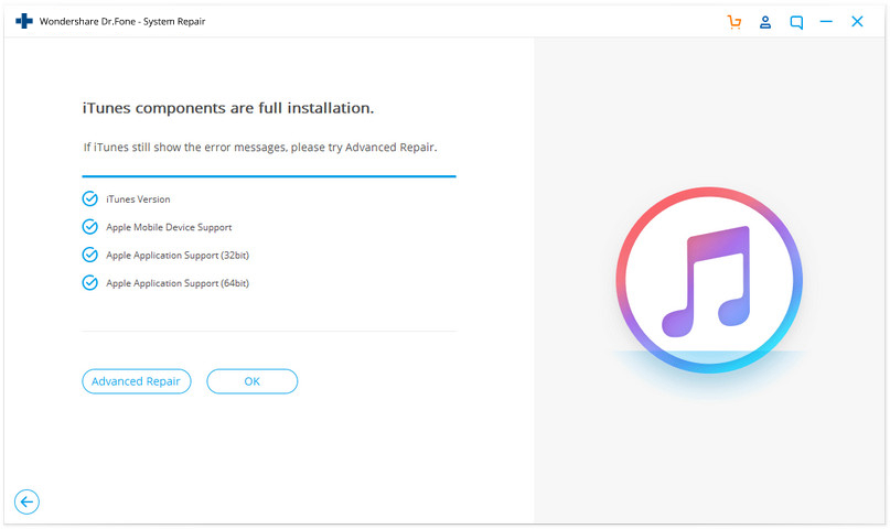 advanced repair to fix iTunes error 9