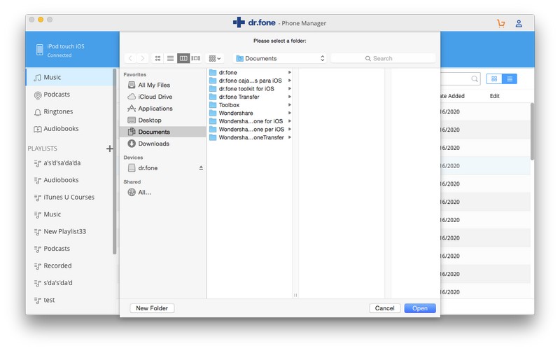 save ipod music to mac storage