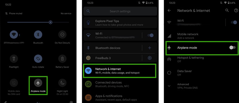 Android Airplane Mode Settings
