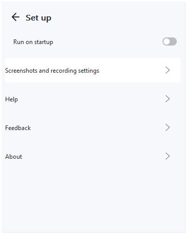 select “Screenshots and recording settings”