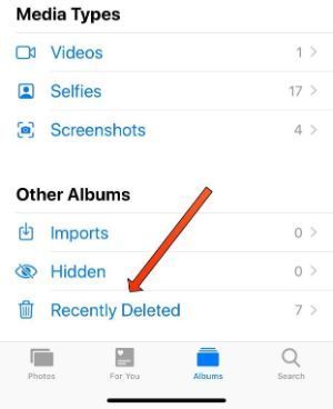 iPhone recently deleted location