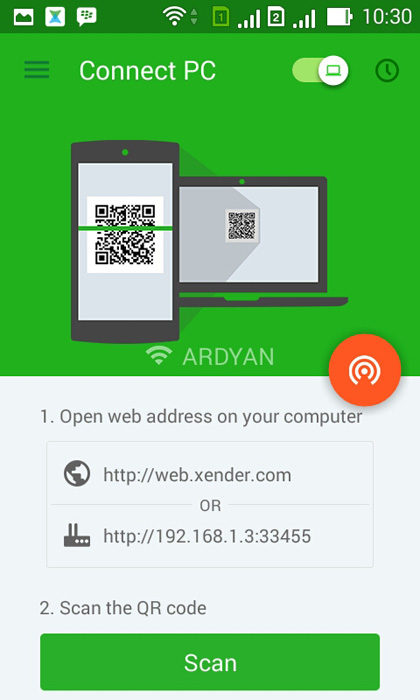 android file transfer apps-Xender