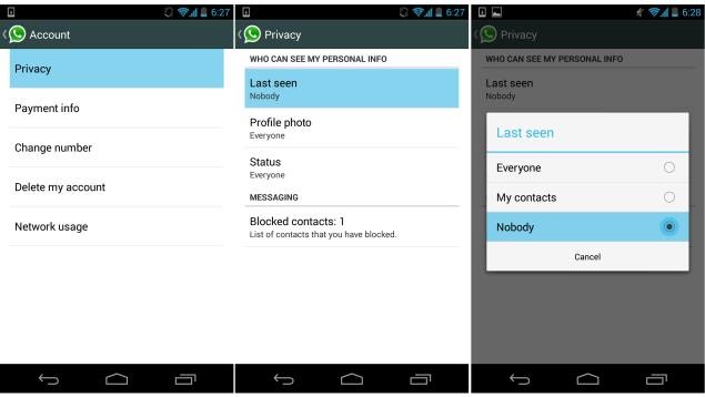 whatsapp tricks and tips-Hide your Last Seen on WhatsApp